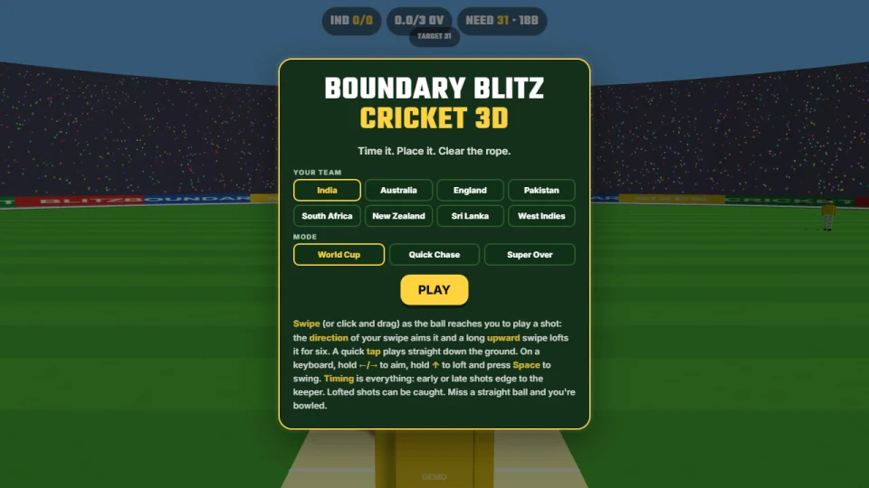 Boundary Blitz Cricket 3D cover