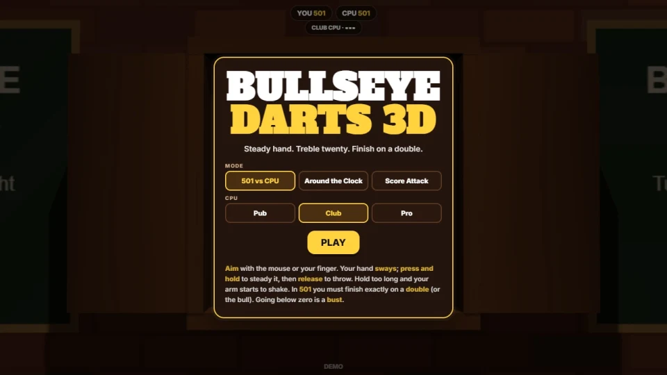 Bullseye Darts 3D cover