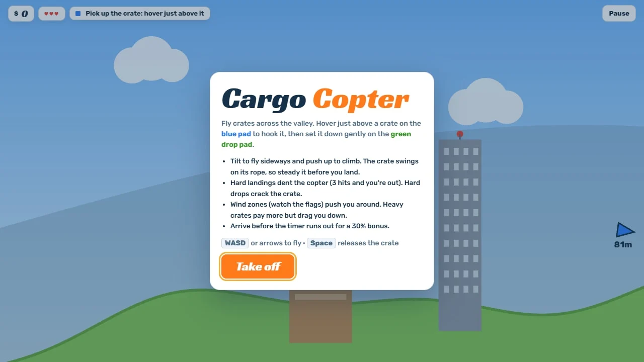 Cargo Copter screenshot 1