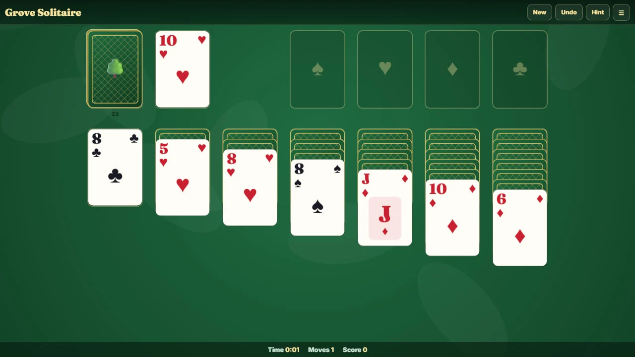 Grove Solitaire screenshot 1