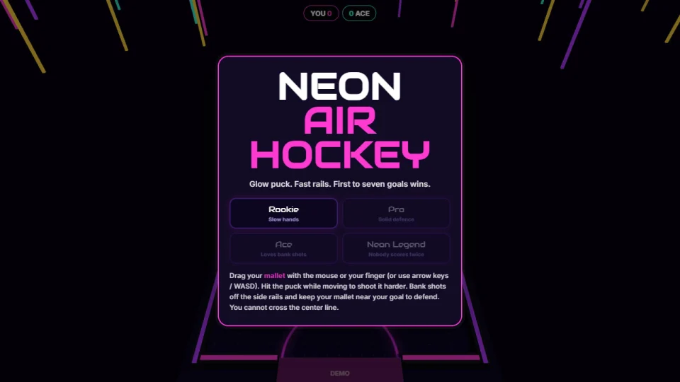Neon Air Hockey 3D cover