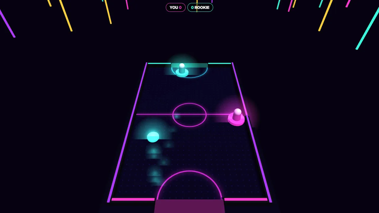 Neon Air Hockey 3D screenshot 1