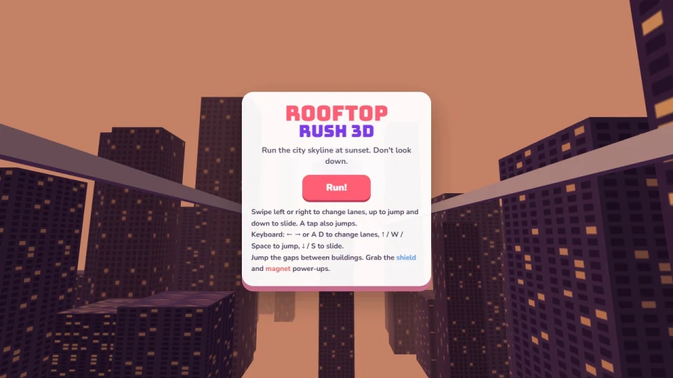 Rooftop Rush 3D cover
