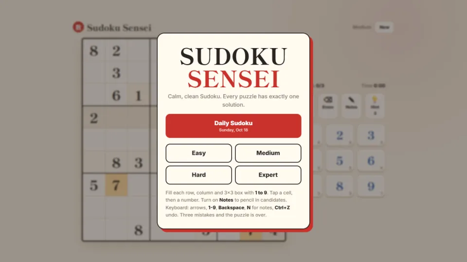 Sudoku Sensei cover