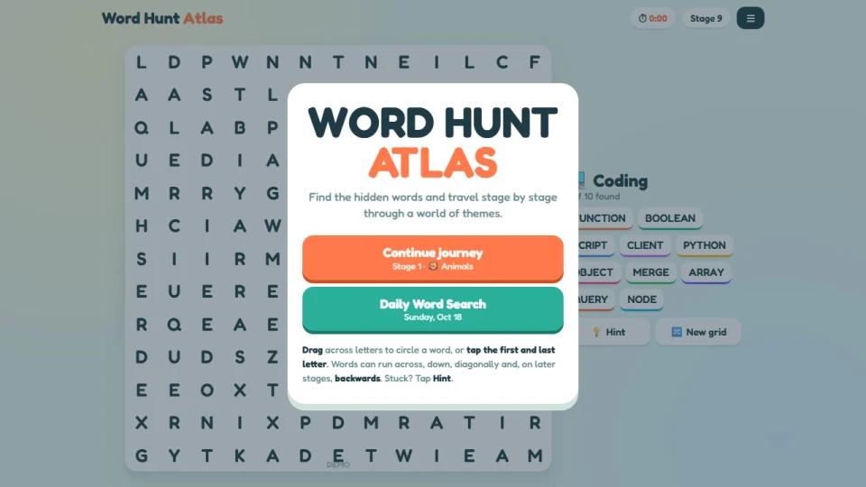 Word Hunt Atlas cover
